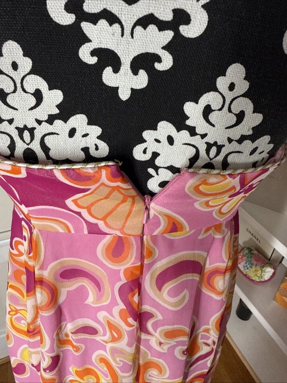 Lilly Pulitzer Halter or strapless Dress Pink Chiffon Fishalicious Caroleena 6 - Picture 7 of 13